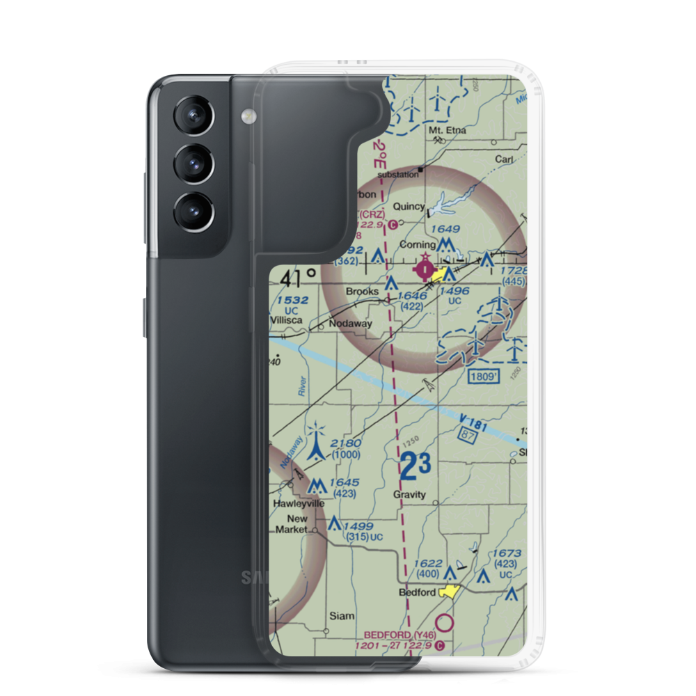 Brown Truck Sales Airport (1IA0) VFR Sectional Samsung Case Samsung Galaxy S21 model shown