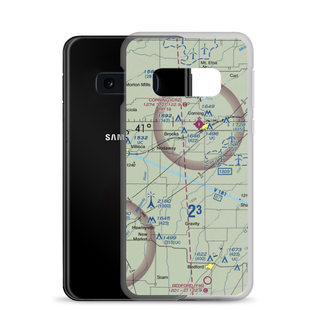 Brown Truck Sales Airport (1IA0) VFR Sectional Samsung Case Samsung Galaxy S10e model shown