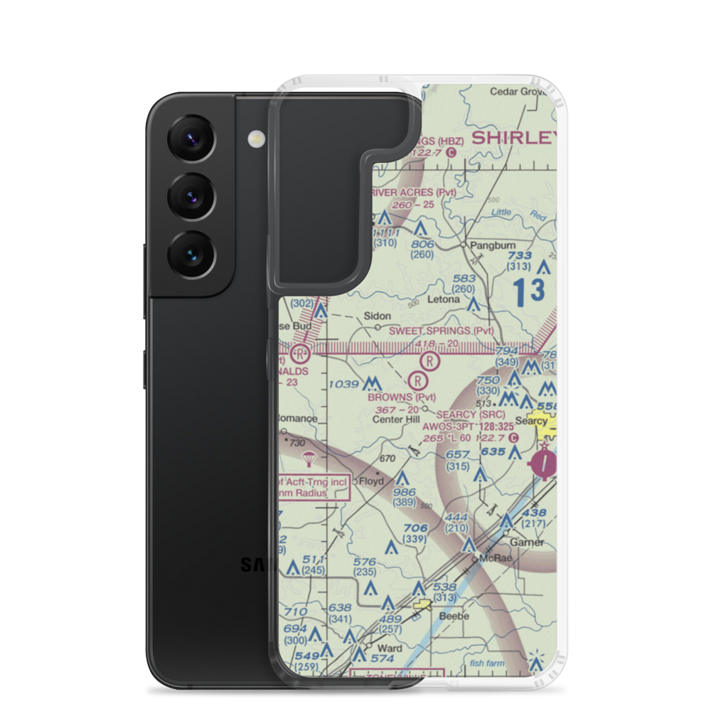 Brown'S Airport (7AR4) VFR Sectional Samsung Case Samsung Galaxy S22 model shown