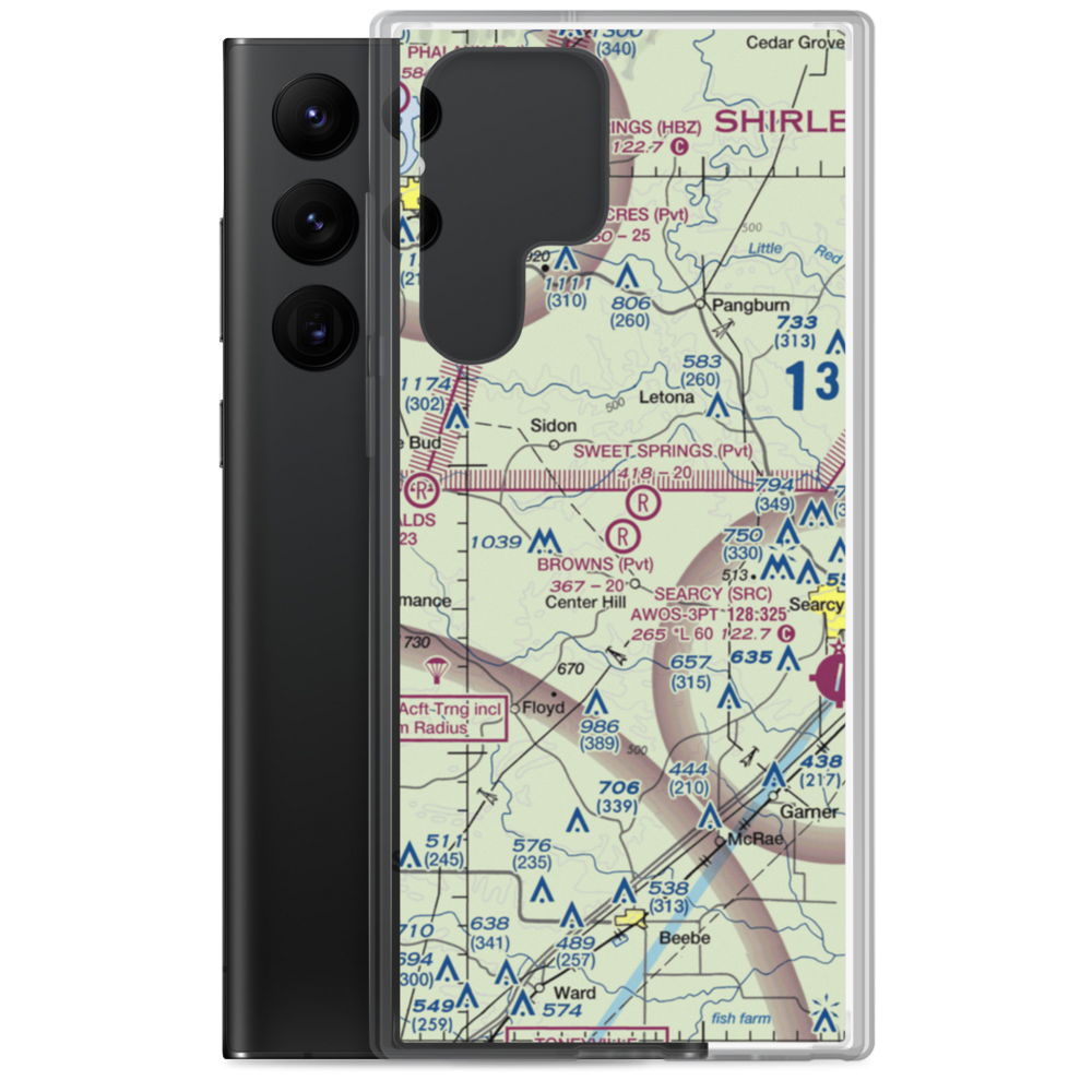 Brown'S Airport (7AR4) VFR Sectional Samsung Case Samsung Galaxy S22 Ultra model shown