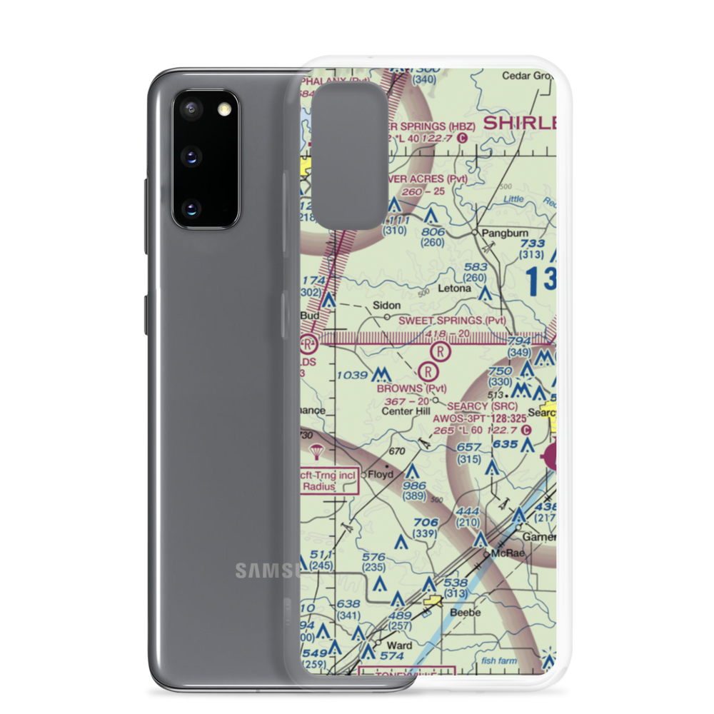 Brown'S Airport (7AR4) VFR Sectional Samsung Case Samsung Galaxy S20 model shown