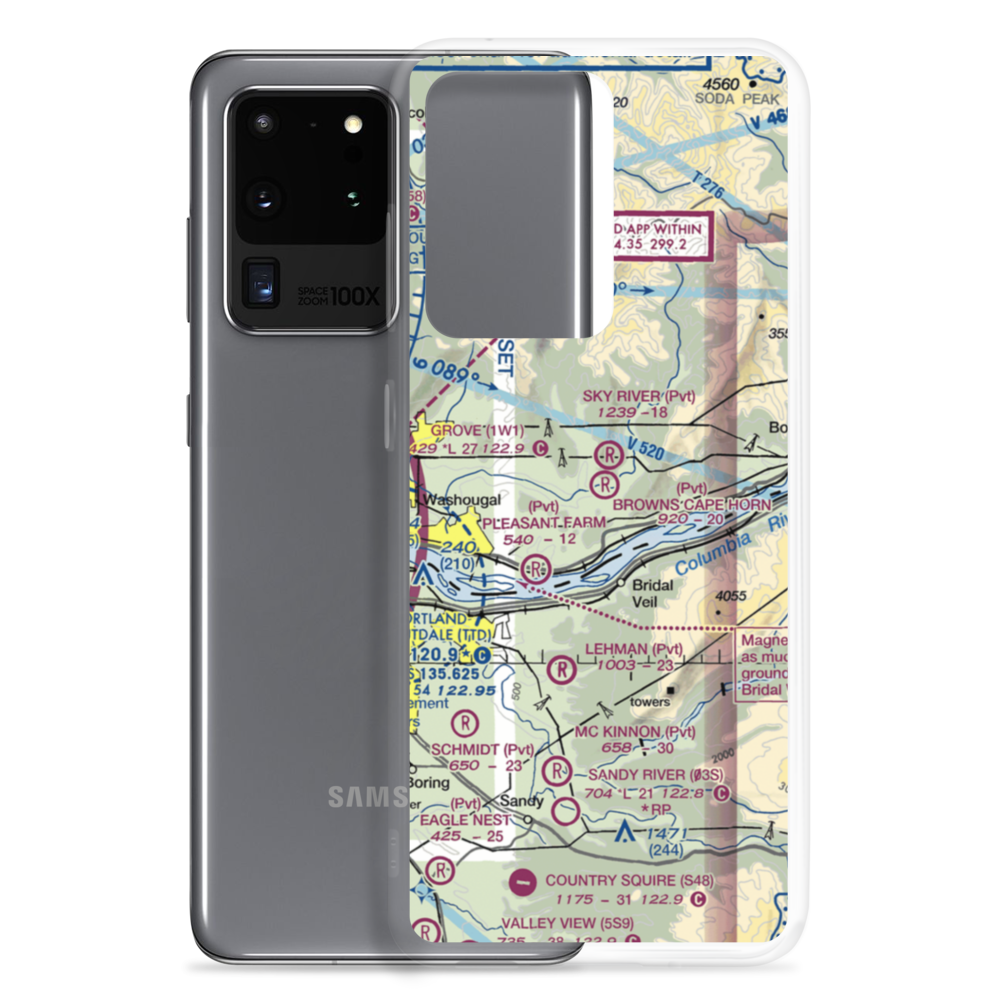 Brown's Cape Horn Airport (4WA1) VFR Sectional Samsung Case Samsung Galaxy S20 Ultra model shown