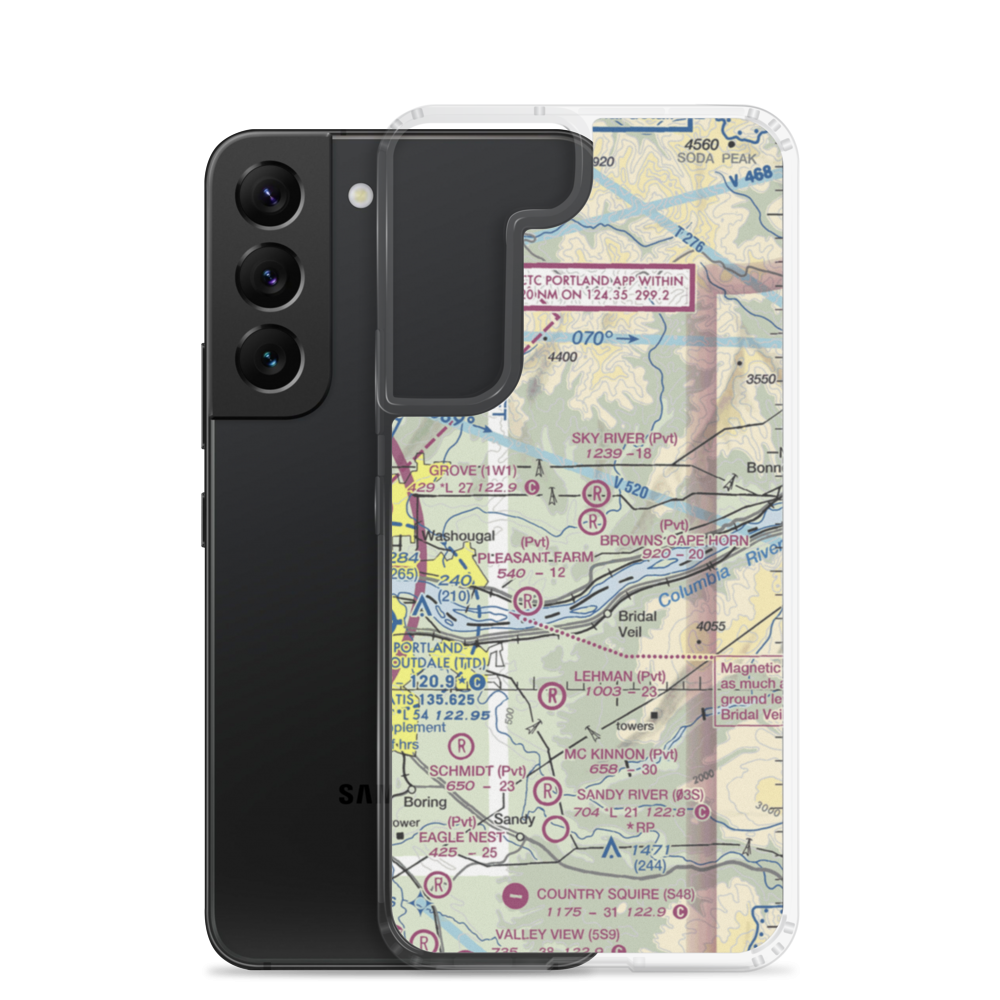 Brown's Cape Horn Airport (4WA1) VFR Sectional Samsung Case Samsung Galaxy S22 model shown