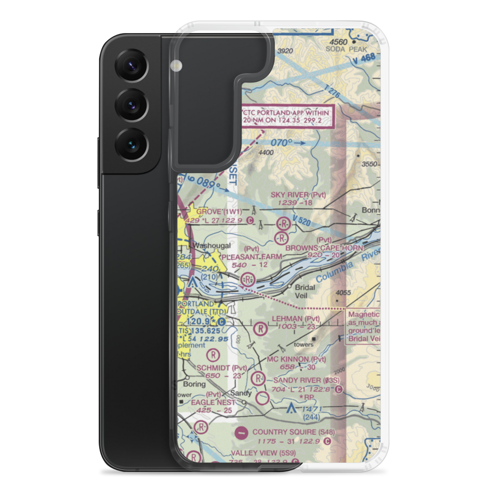 Brown's Cape Horn Airport (4WA1) VFR Sectional Samsung Case Samsung Galaxy S22 Plus model shown