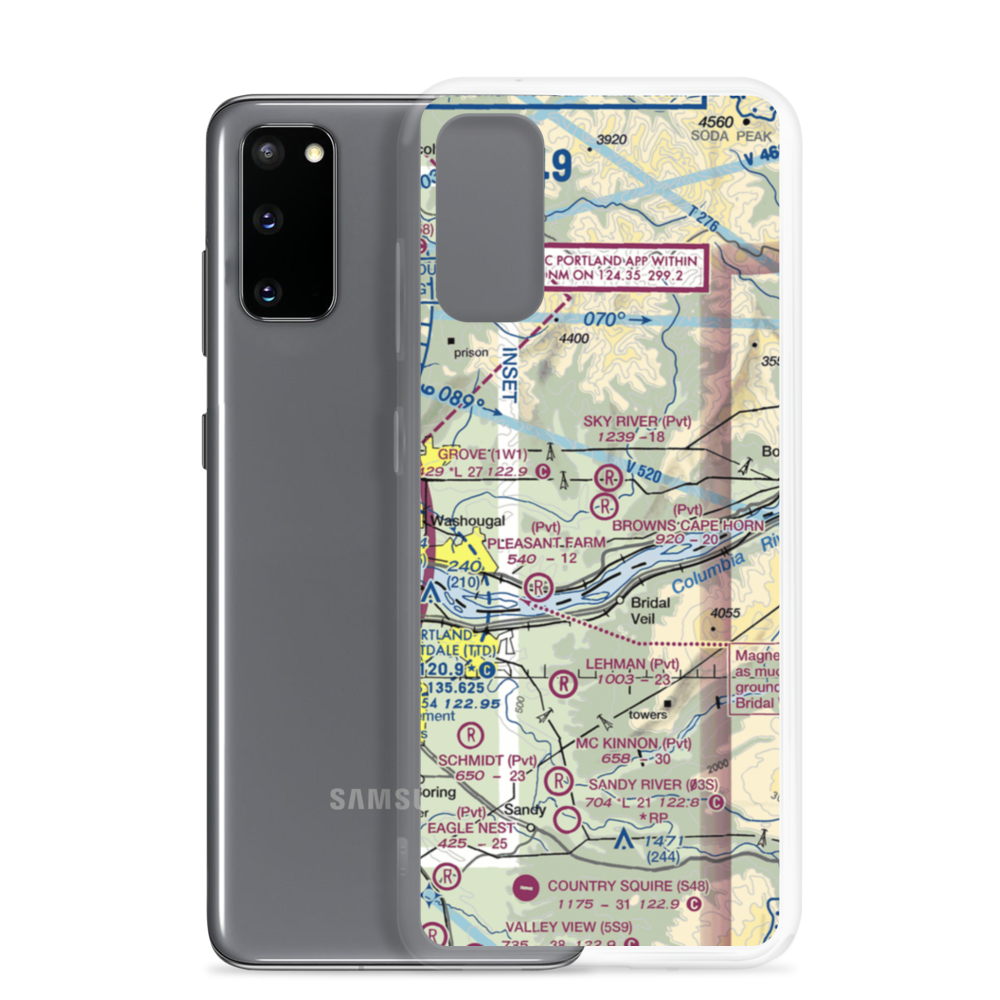 Brown's Cape Horn Airport (4WA1) VFR Sectional Samsung Case Samsung Galaxy S20 model shown