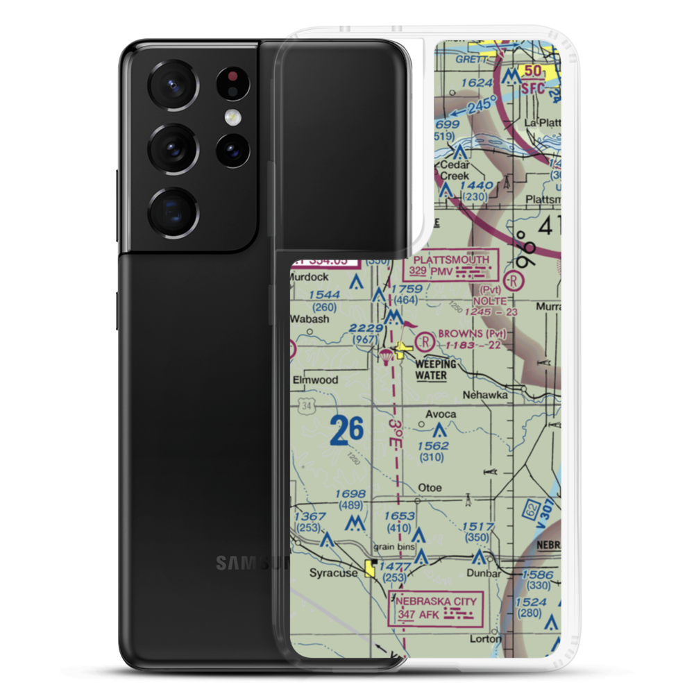 Browns Airport (EPG) VFR Sectional Samsung Case Samsung Galaxy S21 Ultra model shown