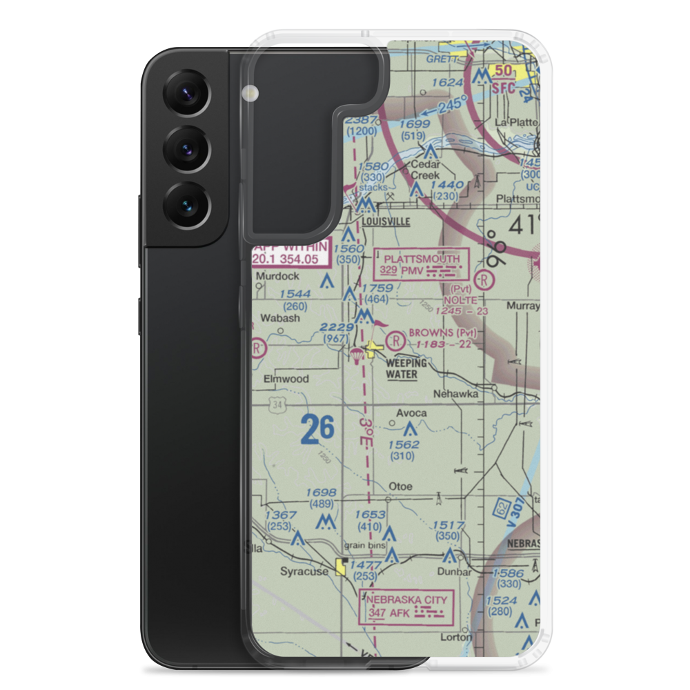 Browns Airport (EPG) VFR Sectional Samsung Case Samsung Galaxy S22 Plus model shown