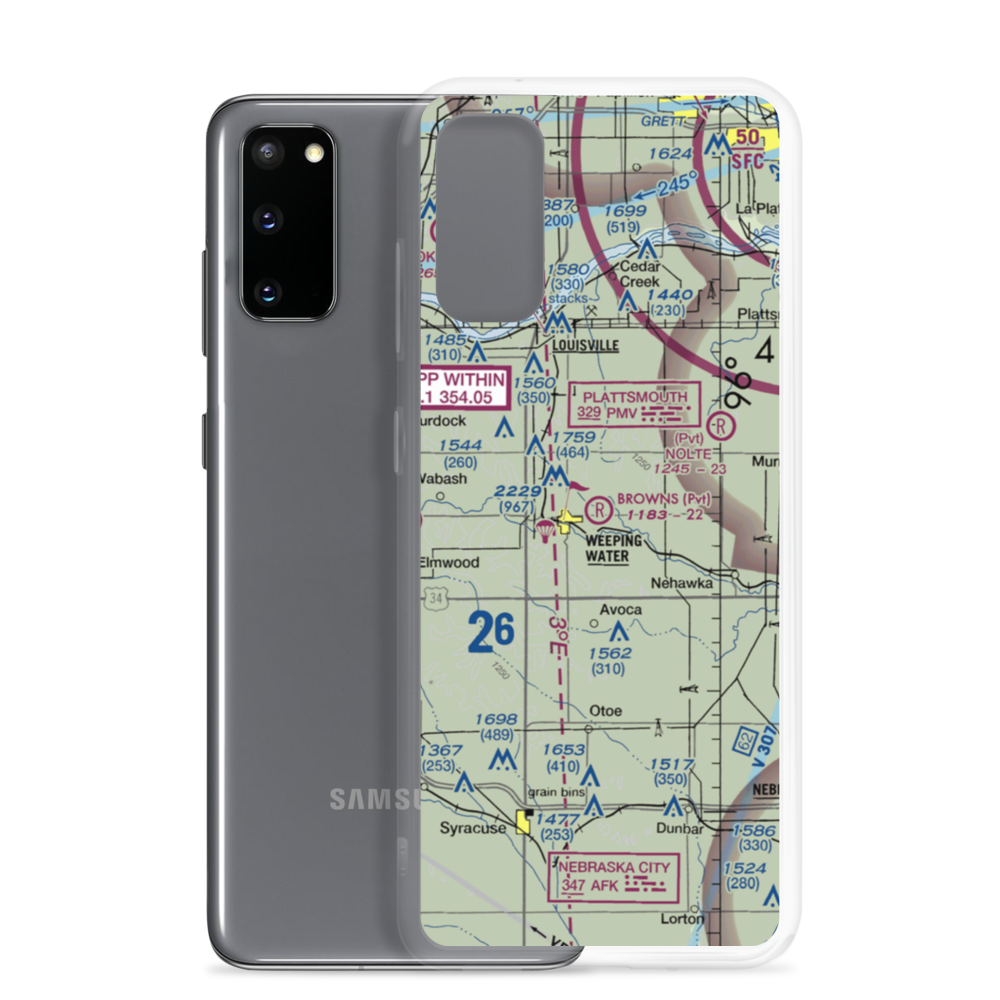 Browns Airport (EPG) VFR Sectional Samsung Case Samsung Galaxy S20 model shown