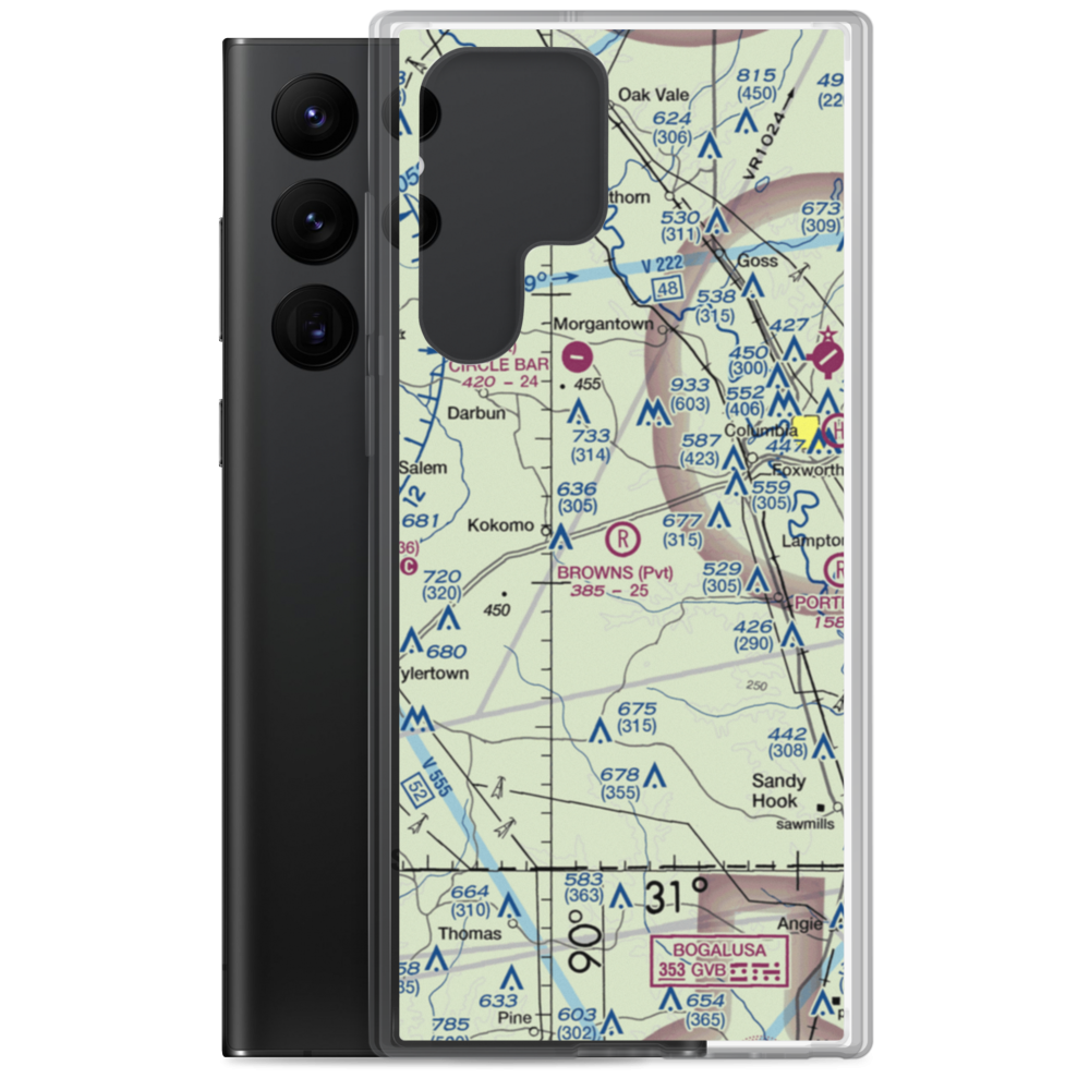 Browns Landing (32MS) VFR Sectional Samsung Case Samsung Galaxy S22 Ultra model shown