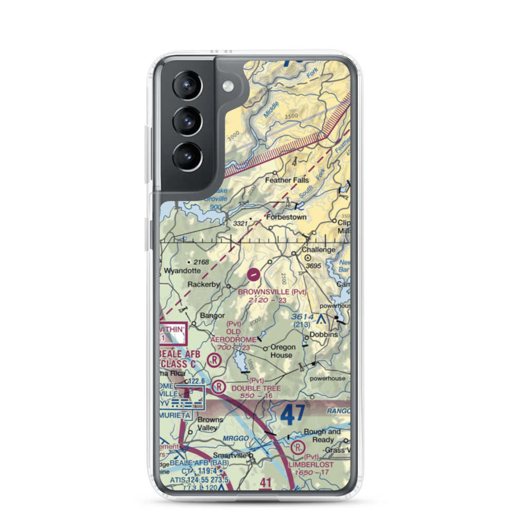 Brownsville Airport (F25) VFR Sectional Samsung Case Samsung Galaxy S21 model shown
