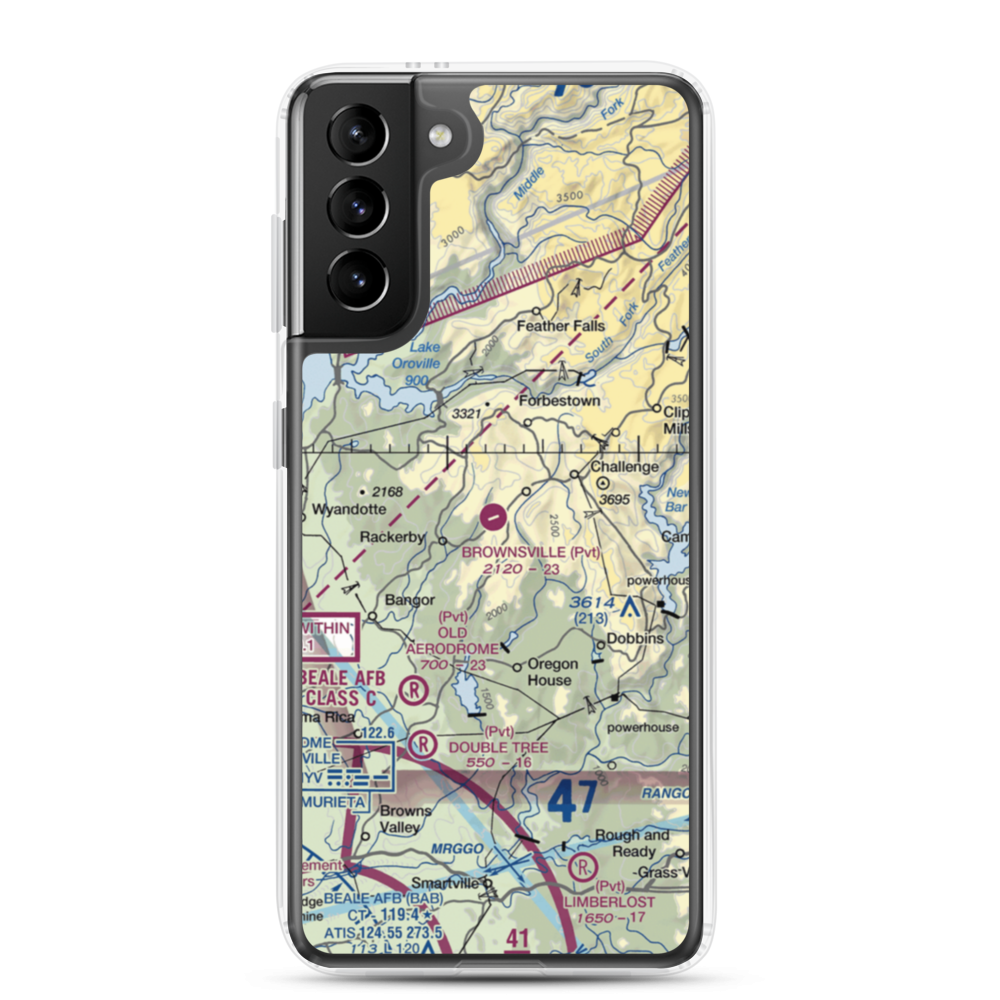 Brownsville Airport (F25) VFR Sectional Samsung Case Samsung Galaxy S21 Plus model shown