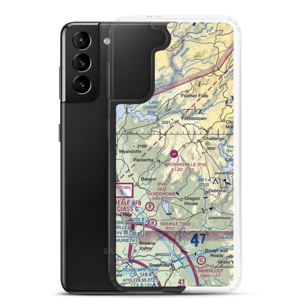Brownsville Airport (F25) VFR Sectional Samsung Case Samsung Galaxy S21 Plus model shown