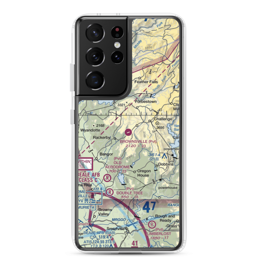 Brownsville Airport (F25) VFR Sectional Samsung Case Samsung Galaxy S21 Ultra model shown