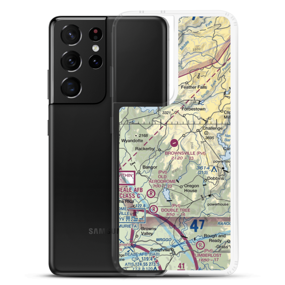 Brownsville Airport (F25) VFR Sectional Samsung Case Samsung Galaxy S21 Ultra model shown