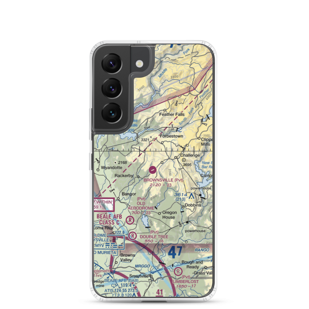 Brownsville Airport (F25) VFR Sectional Samsung Case Samsung Galaxy S22 model shown