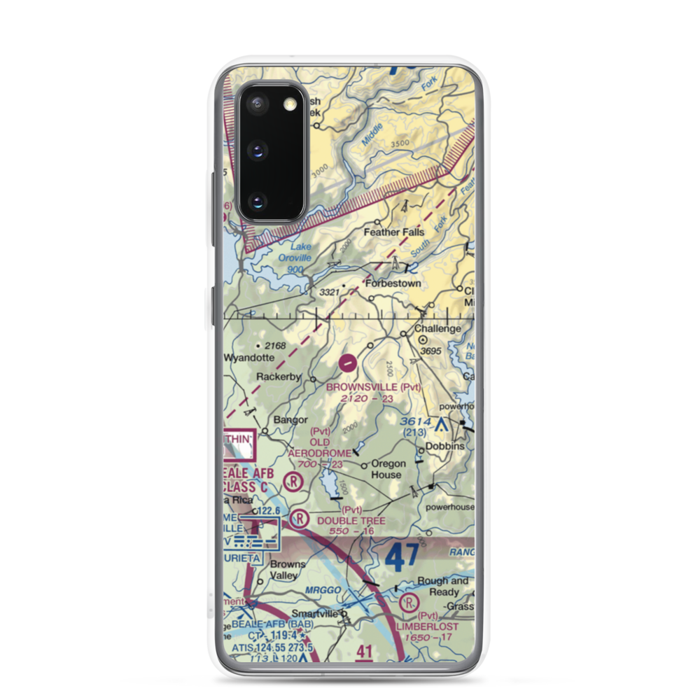 Brownsville Airport (F25) VFR Sectional Samsung Case Samsung Galaxy S20 model shown