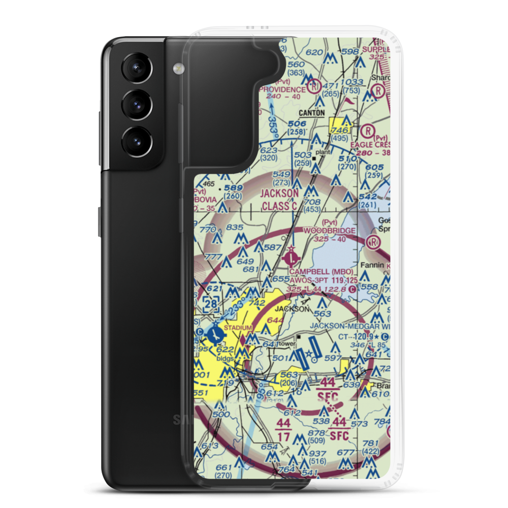 Bruce Campbell Field (MBO) VFR Sectional Samsung Case Samsung Galaxy S21 Plus model shown