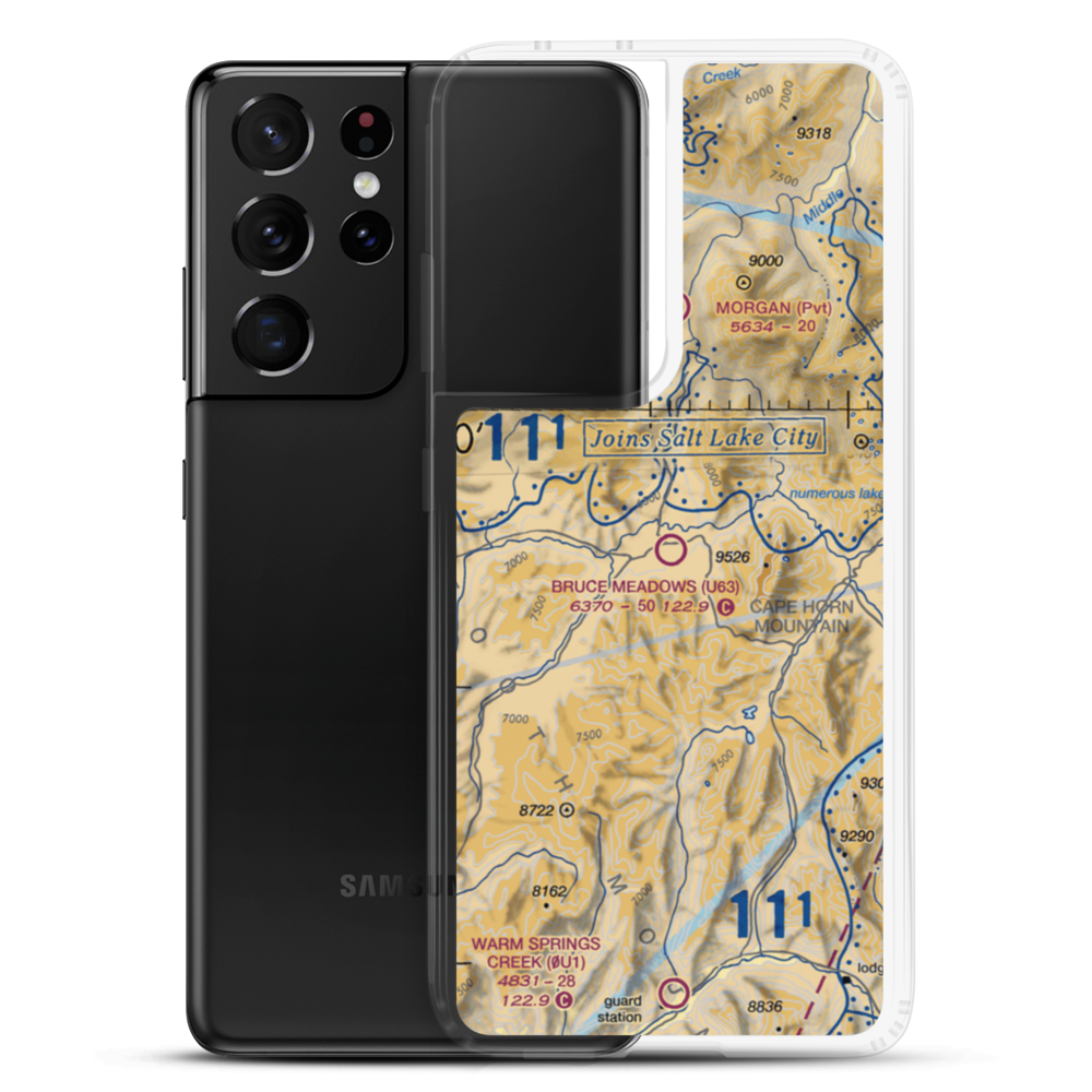 Bruce Meadows Airport (U63) VFR Sectional Samsung Case Samsung Galaxy S21 Ultra model shown