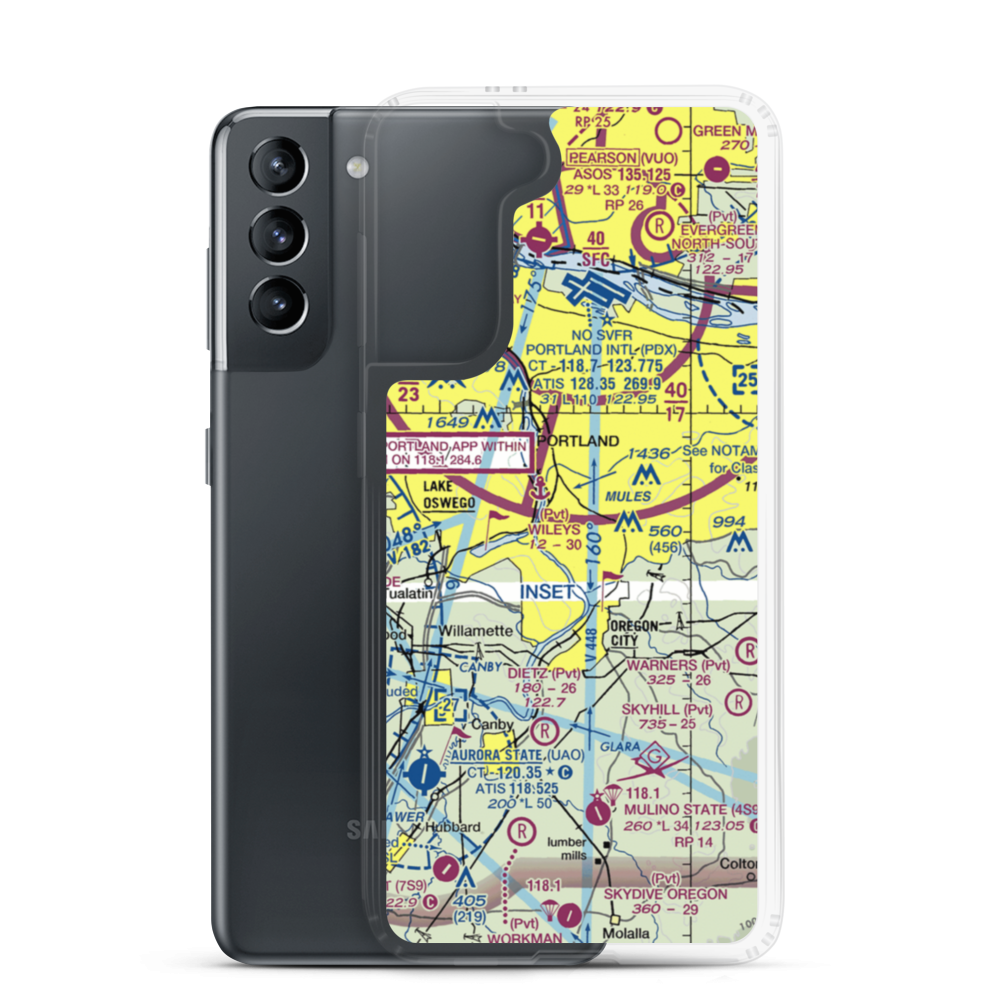 Bruce's Airport (07OR) VFR Sectional Samsung Case Samsung Galaxy S21 model shown