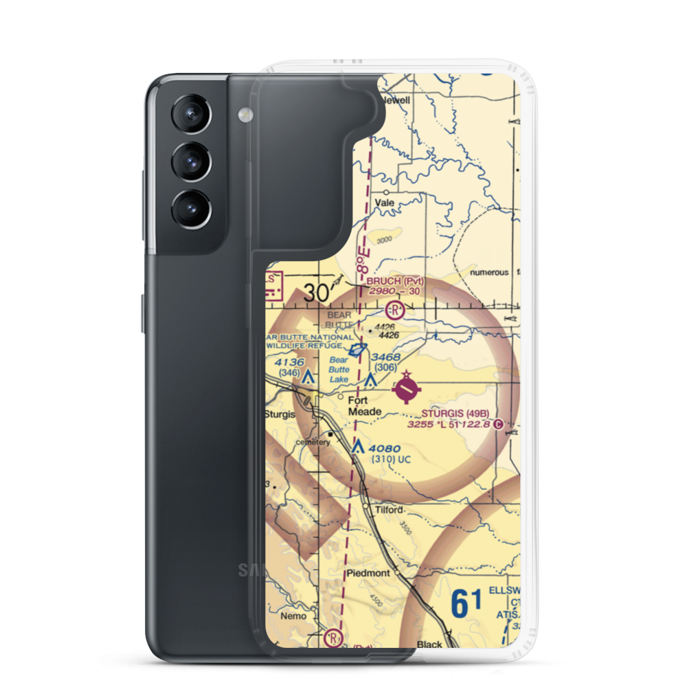 Bruch Ranch Airport (SD24) VFR Sectional Samsung Case Samsung Galaxy S21 model shown