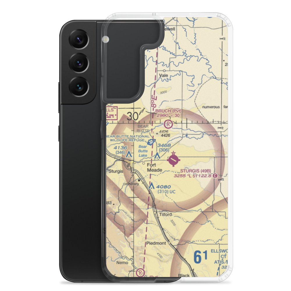 Bruch Ranch Airport (SD24) VFR Sectional Samsung Case Samsung Galaxy S22 Plus model shown