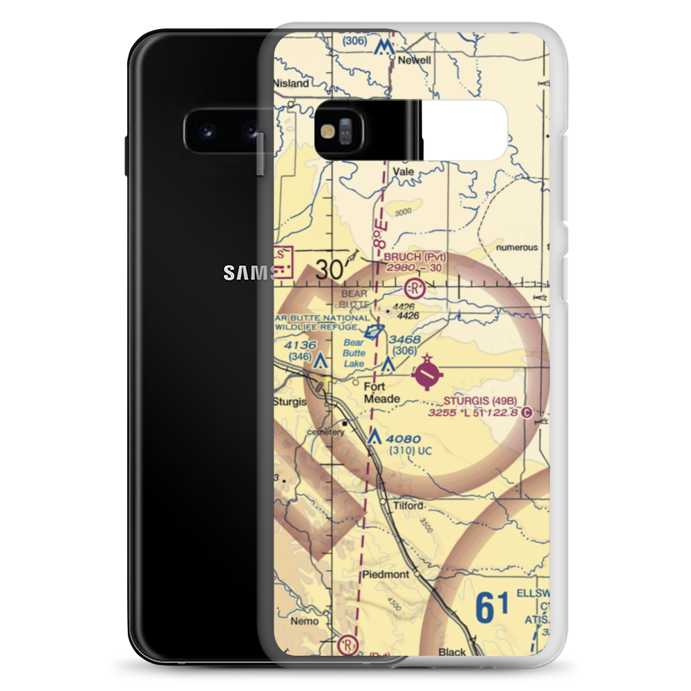 Bruch Ranch Airport (SD24) VFR Sectional Samsung Case Samsung Galaxy S10+ model shown