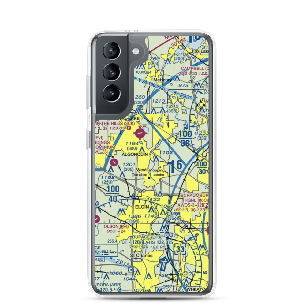 Brunner Airport (04LL) VFR Sectional Samsung Case Samsung Galaxy S21 model shown