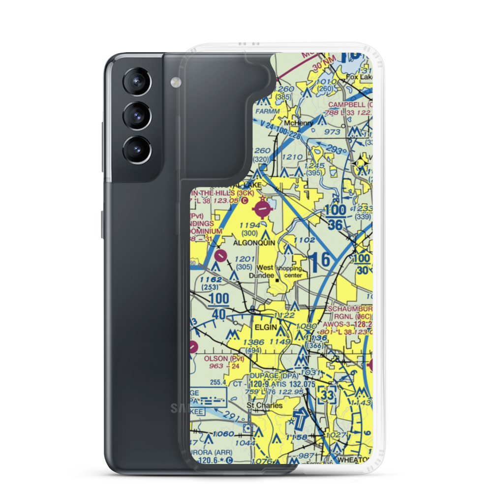 Brunner Airport (04LL) VFR Sectional Samsung Case Samsung Galaxy S21 model shown