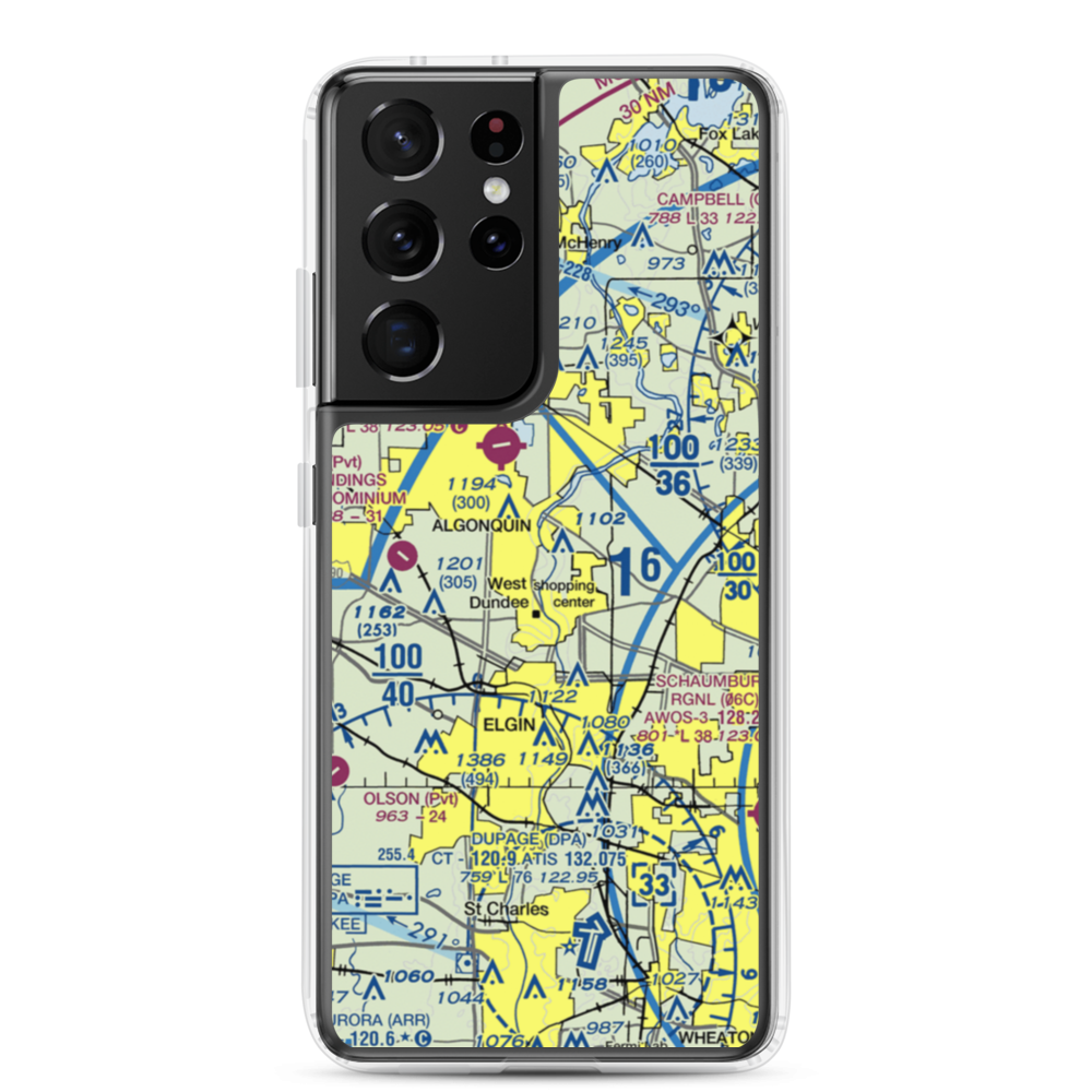 Brunner Airport (04LL) VFR Sectional Samsung Case Samsung Galaxy S21 Ultra model shown