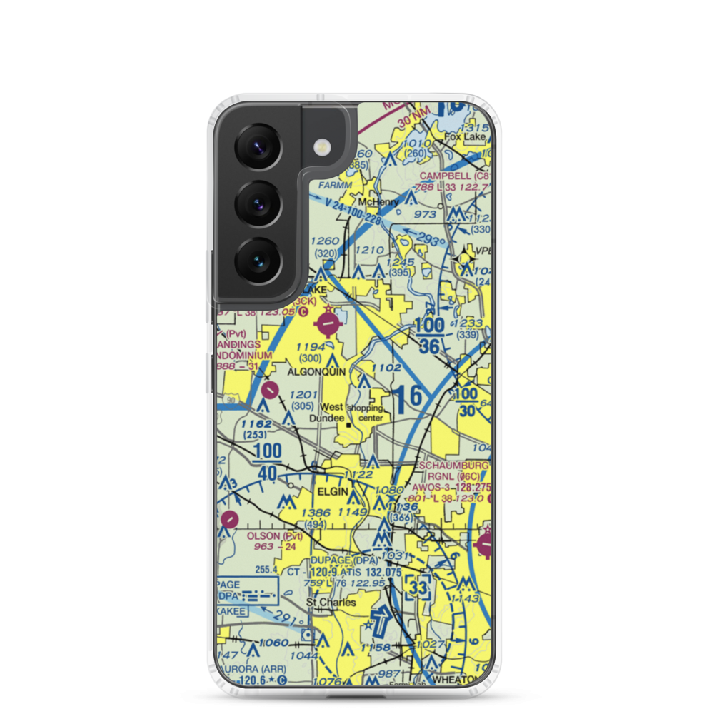 Brunner Airport (04LL) VFR Sectional Samsung Case Samsung Galaxy S22 model shown