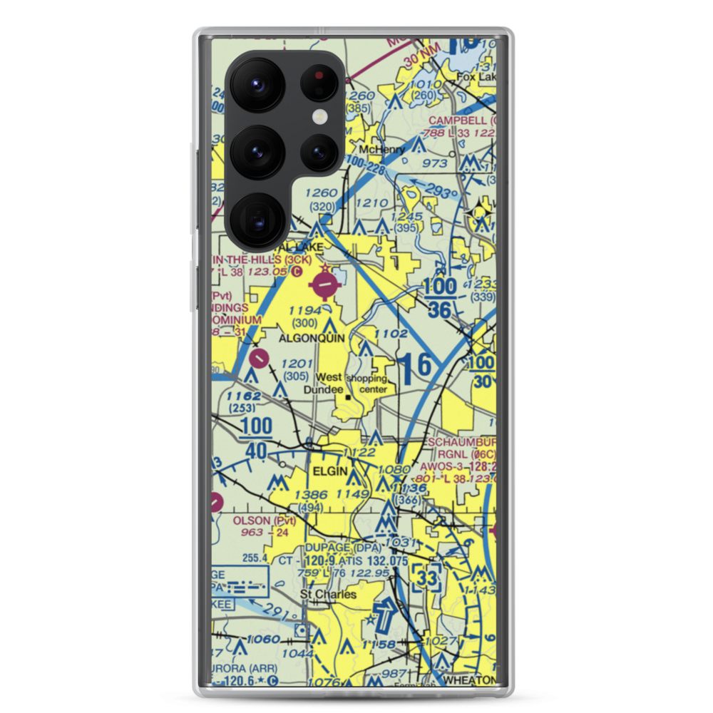 Brunner Airport (04LL) VFR Sectional Samsung Case Samsung Galaxy S22 Ultra model shown