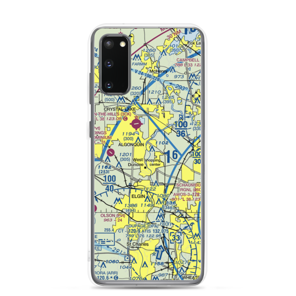 Brunner Airport (04LL) VFR Sectional Samsung Case Samsung Galaxy S20 model shown