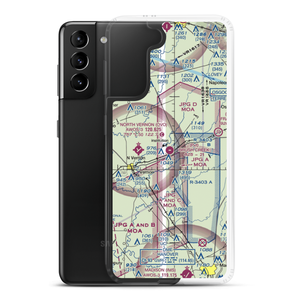 Brush Creek Airport (8IN7) VFR Sectional Samsung Case Samsung Galaxy S21 Plus model shown