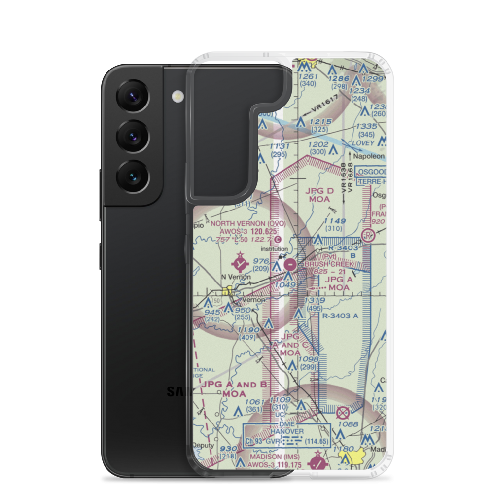 Brush Creek Airport (8IN7) VFR Sectional Samsung Case Samsung Galaxy S22 model shown