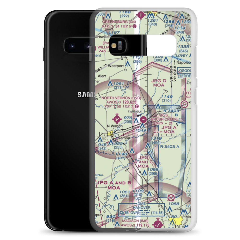 Brush Creek Airport (8IN7) VFR Sectional Samsung Case Samsung Galaxy S10+ model shown