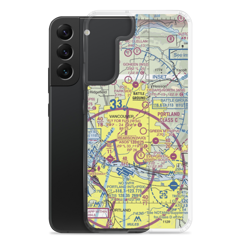 Brush Prairie Aerodrome (5WA9) VFR Sectional Samsung Case Samsung Galaxy S22 Plus model shown