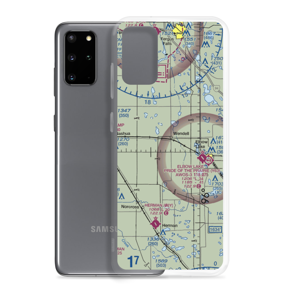 Brutlag Farms Airport (92MN) VFR Sectional Samsung Case Samsung Galaxy S20 Plus model shown