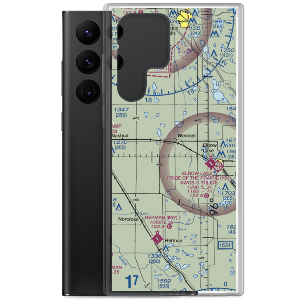 Brutlag Farms Airport (92MN) VFR Sectional Samsung Case Samsung Galaxy S22 Ultra model shown