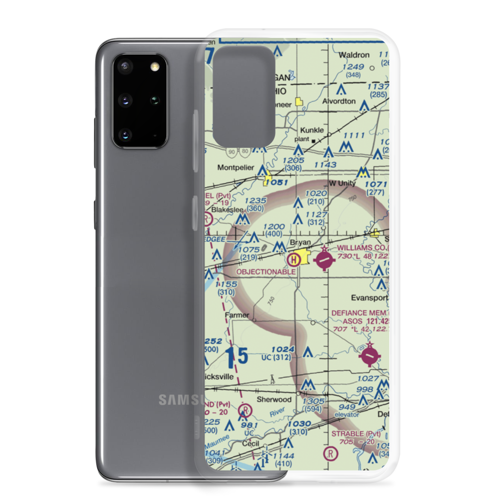 Bryan Airport (HWC) VFR Sectional Samsung Case Samsung Galaxy S20 Plus model shown