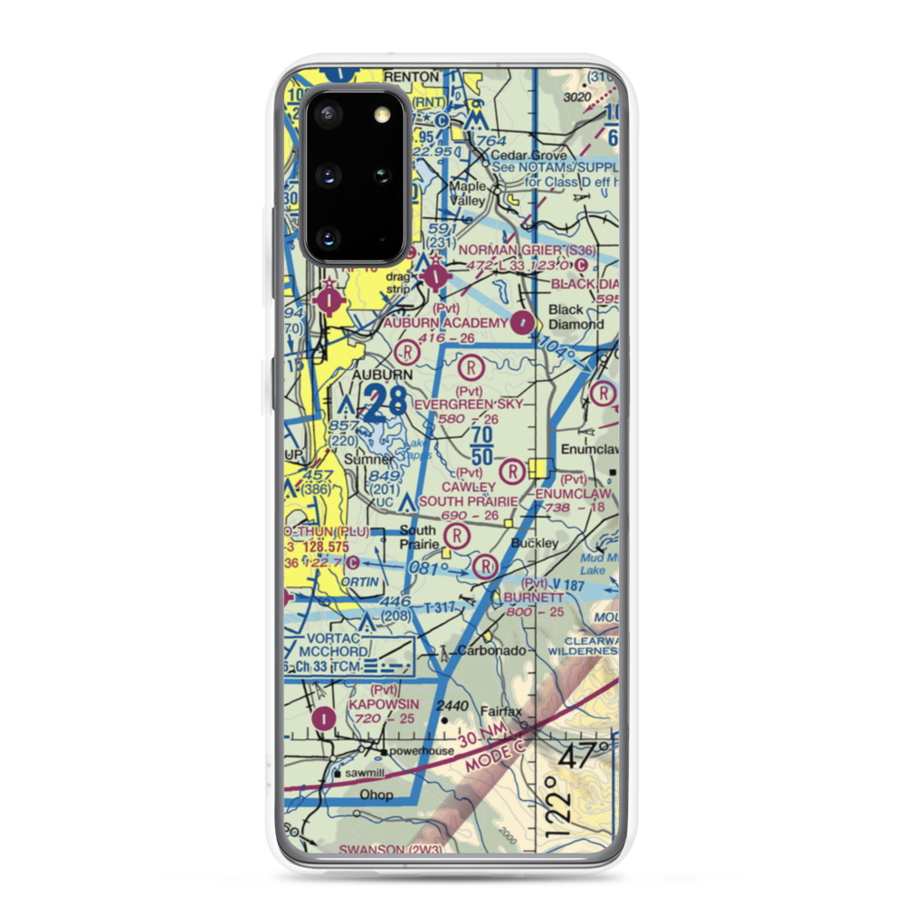 Bryan Airport (WN87) VFR Sectional Samsung Case Samsung Galaxy S20 Plus model shown