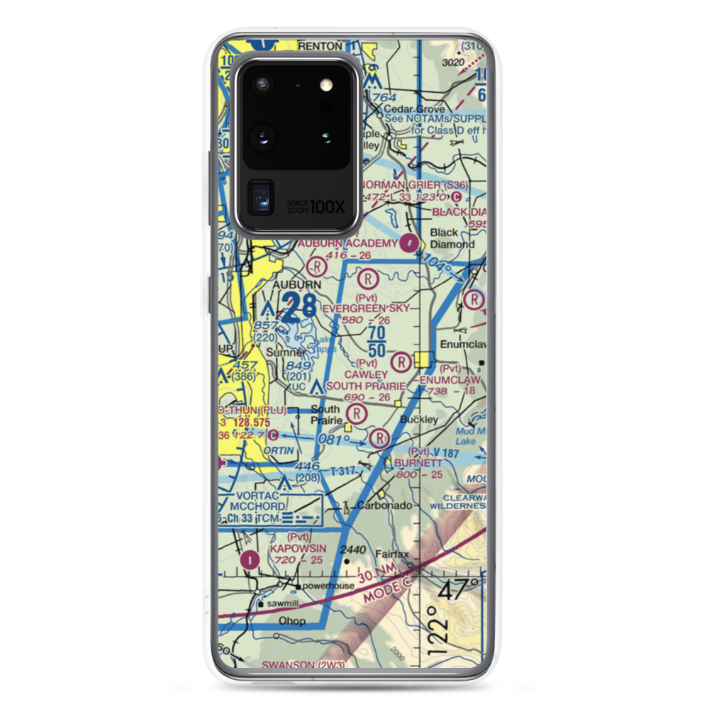 Bryan Airport (WN87) VFR Sectional Samsung Case Samsung Galaxy S20 Ultra model shown