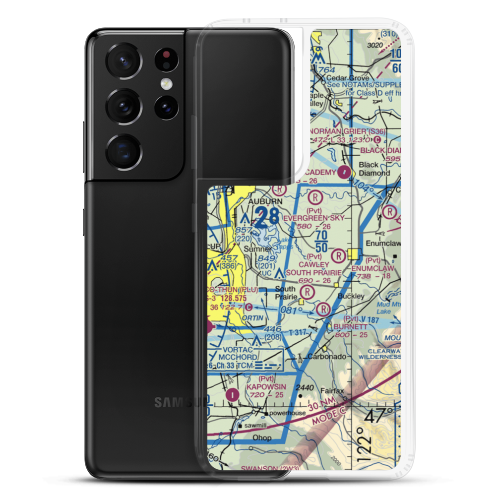 Bryan Airport (WN87) VFR Sectional Samsung Case Samsung Galaxy S21 Ultra model shown