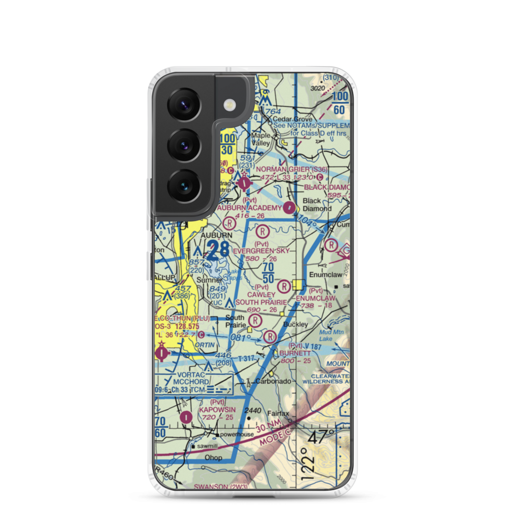 Bryan Airport (WN87) VFR Sectional Samsung Case Samsung Galaxy S22 model shown