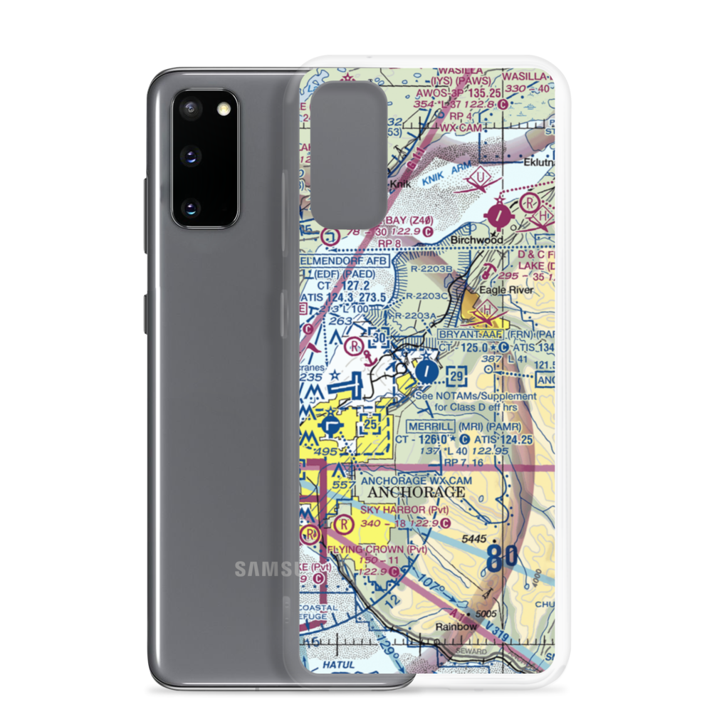 Bryant Army Heliport (FRN) VFR Sectional Samsung Case Samsung Galaxy S20 model shown