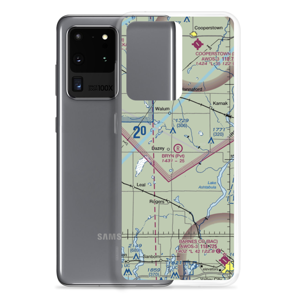 Bryn Airport (ND09) VFR Sectional Samsung Case Samsung Galaxy S20 Ultra model shown