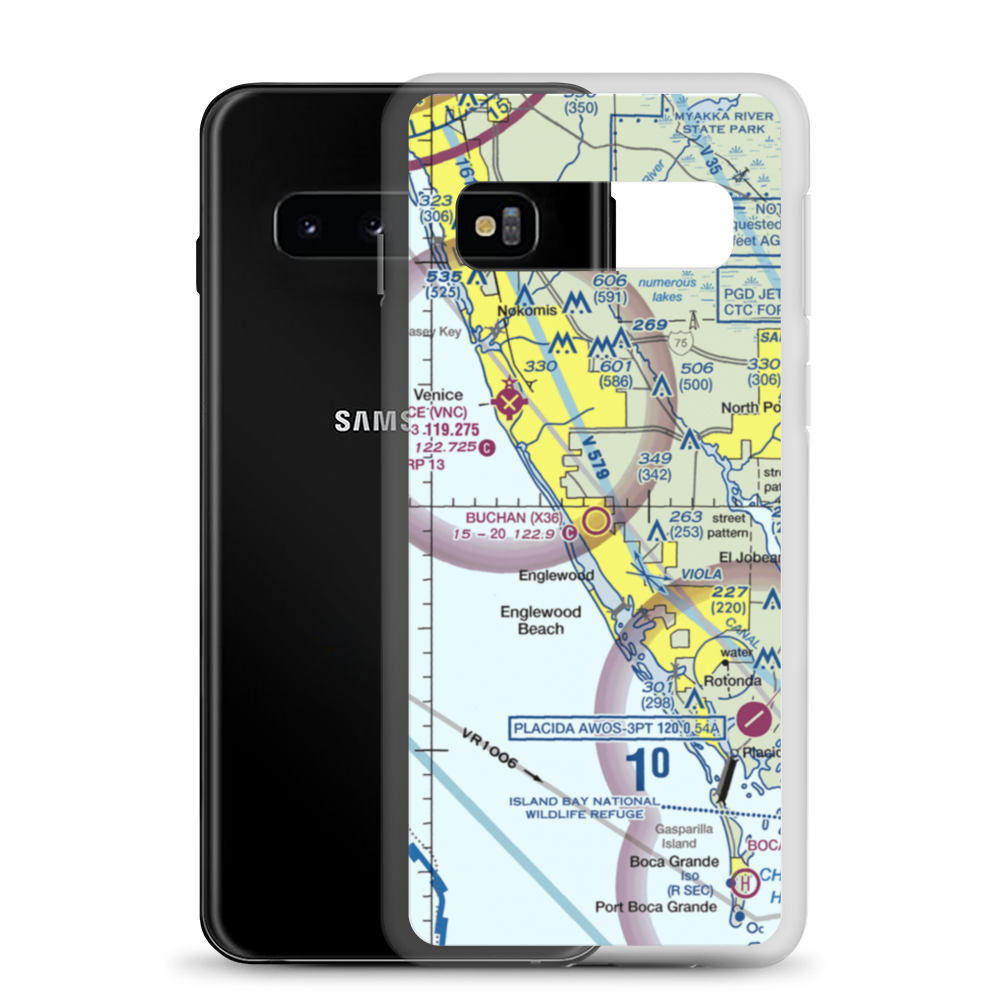 Buchan Airport (X36) VFR Sectional Samsung Case Samsung Galaxy S10 model shown
