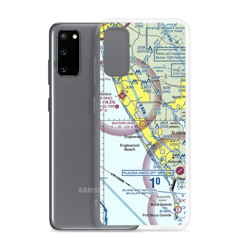 Buchan Airport (X36) VFR Sectional Samsung Case Samsung Galaxy S20 model shown