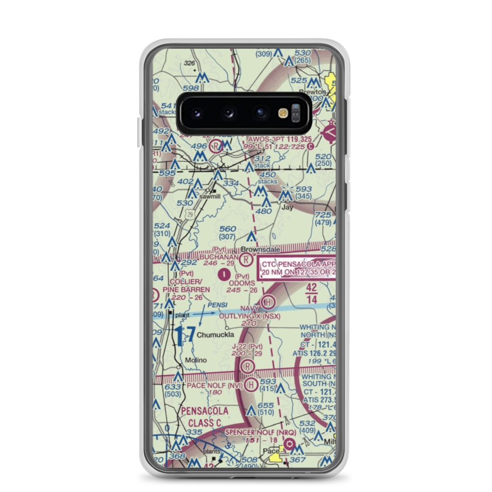 Buchanan Airport (56FL) VFR Sectional Samsung Case Samsung Galaxy S10 model shown