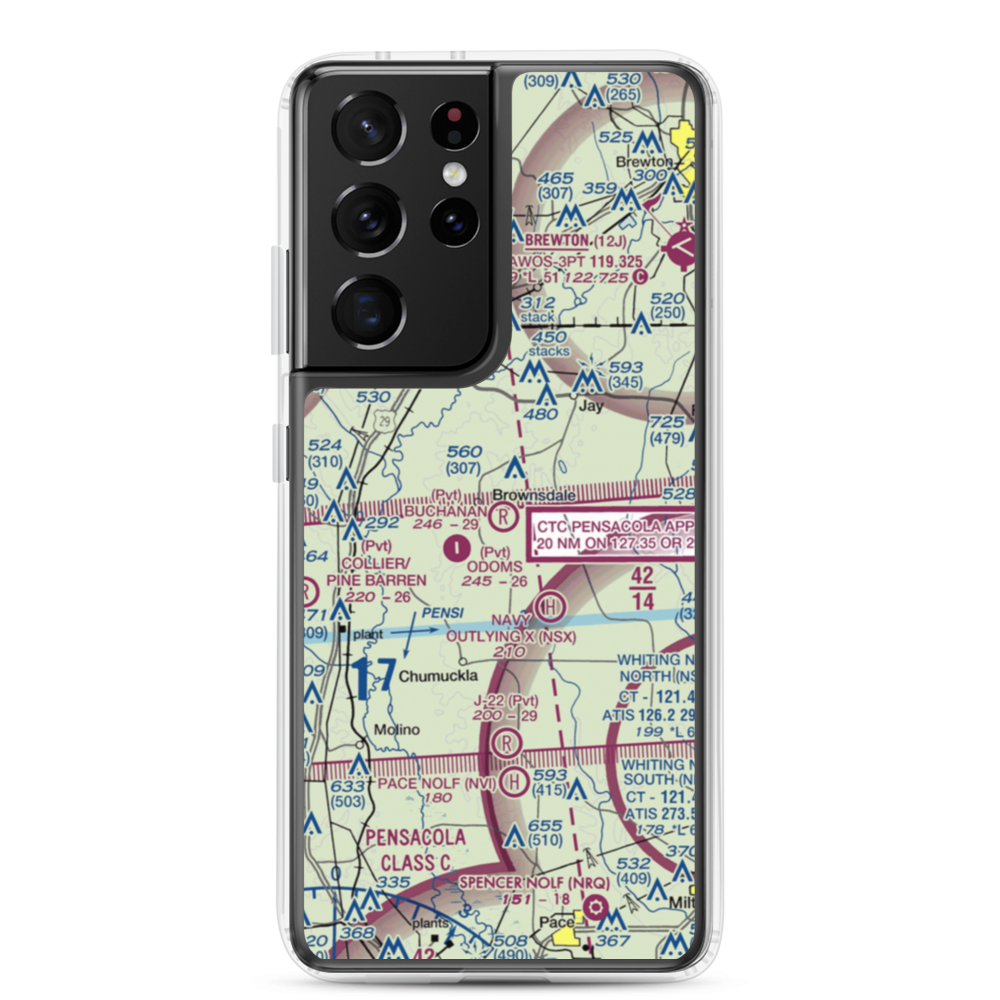 Buchanan Airport (56FL) VFR Sectional Samsung Case Samsung Galaxy S21 Ultra model shown
