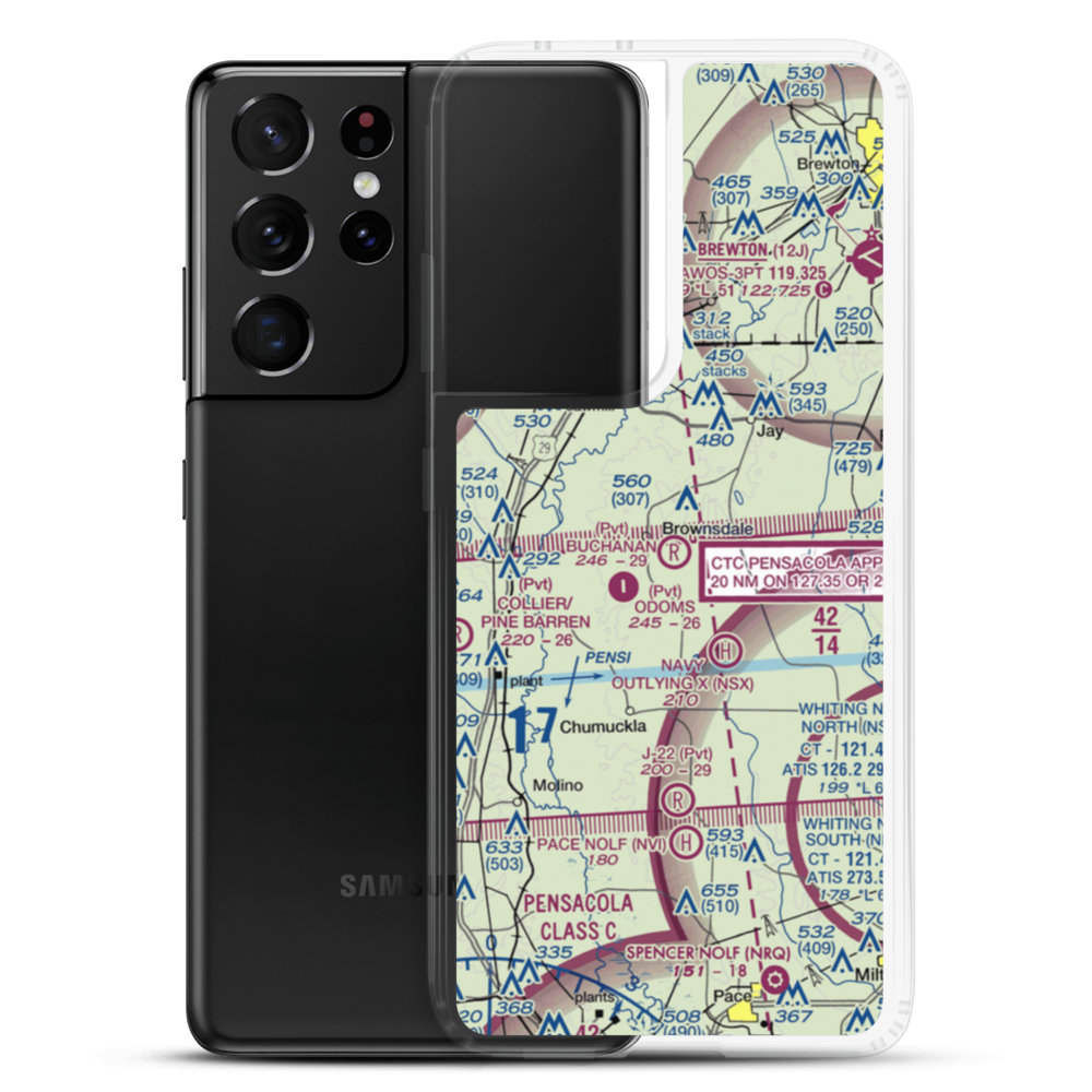 Buchanan Airport (56FL) VFR Sectional Samsung Case Samsung Galaxy S21 Ultra model shown